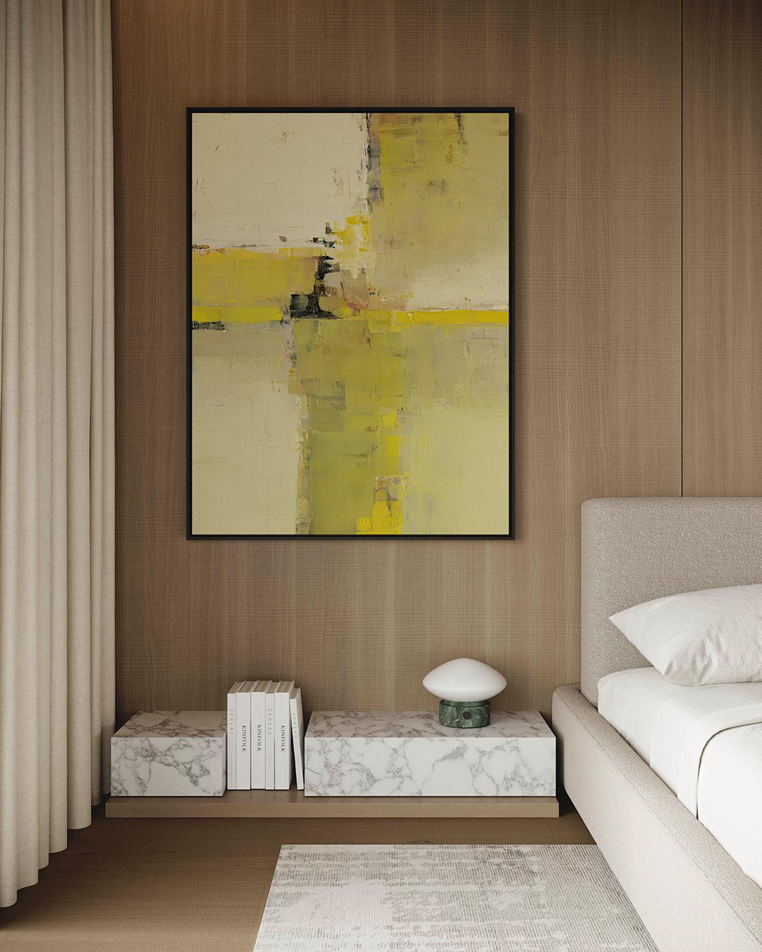 Geometrische kleurencompositie – Beige – kunstwerk op canvas, dibond of plexiglas