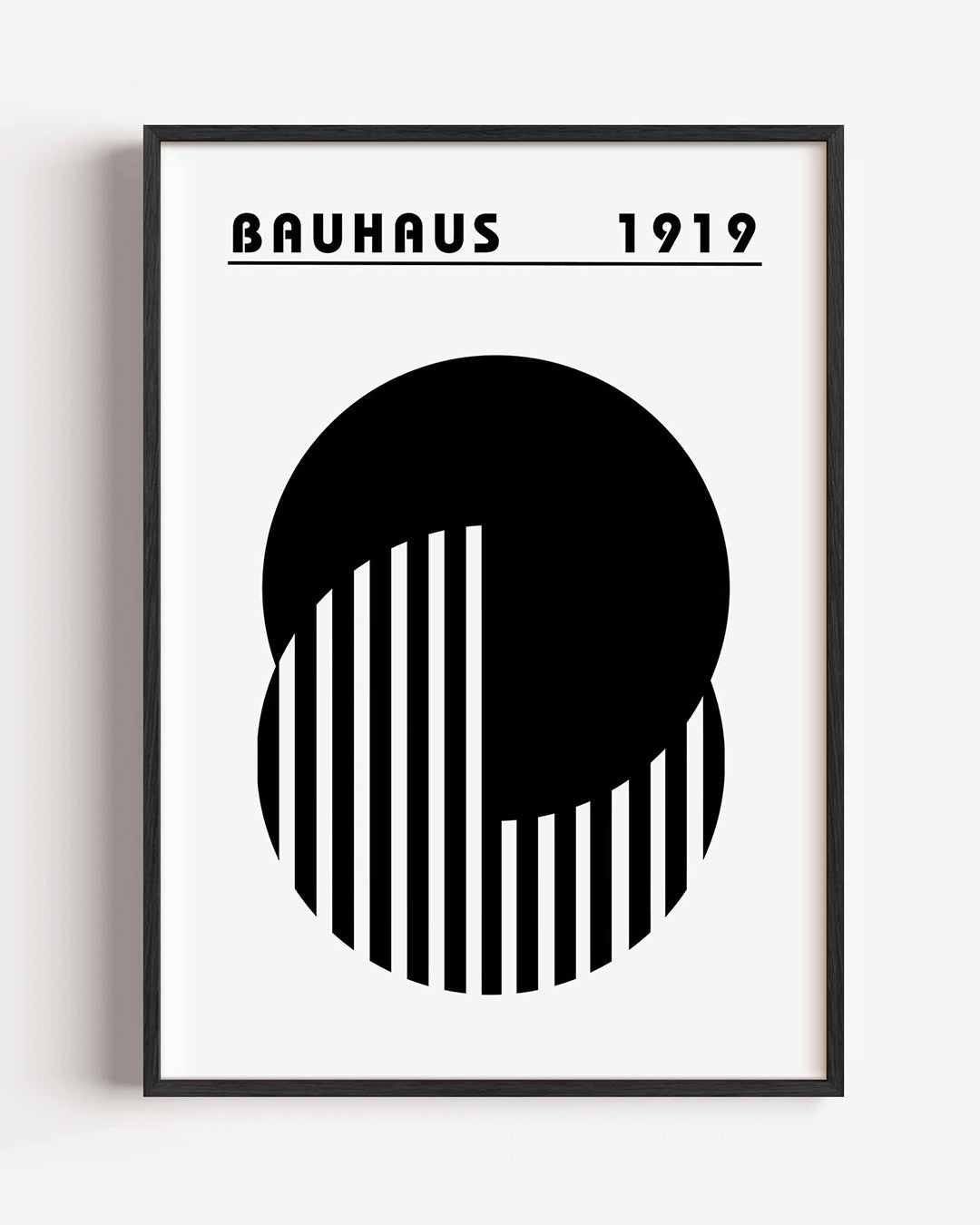 Cirkel en strepen – staande Bauhaus poster als wanddecoratie