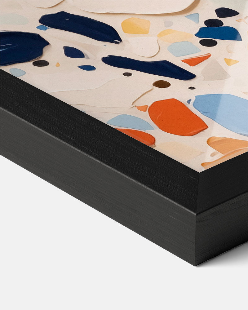 Moderne Kleurexplosie Terrazzo – zomer poster als frisse staande wanddecoratie