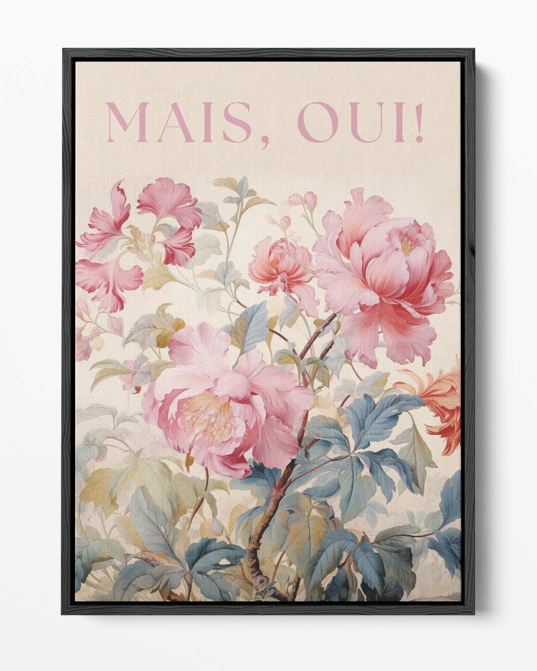 Mais, Oui! - Bloemenpracht in Pastel – portret kunstwerk als wanddecoratie