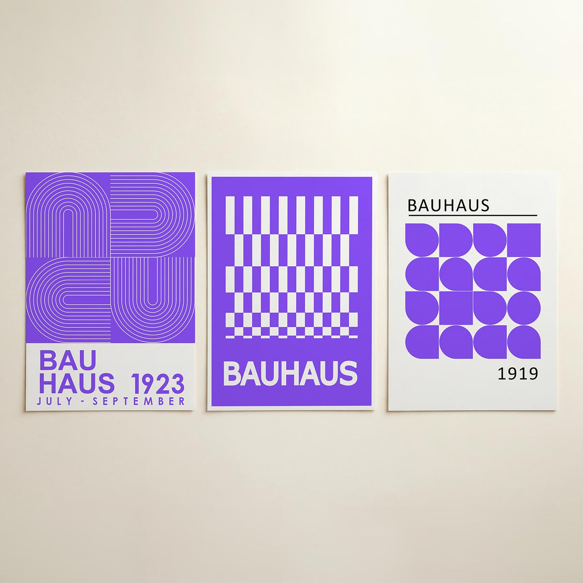 Lijnen en vormen posterset – detailweergave – deze posterset in drie delen toont een dynamisch lijnenspel