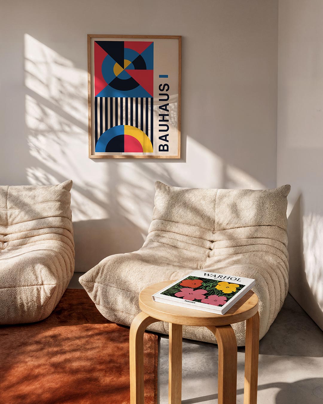 Vorm en kleur – geometrische Bauhaus poster in staand formaat