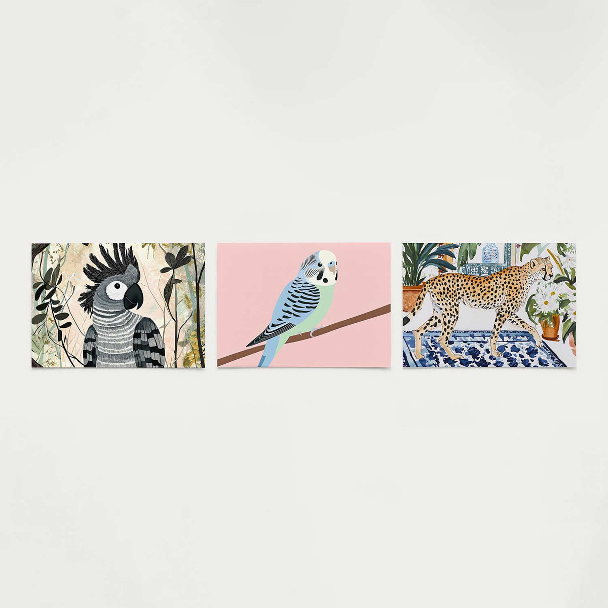 Vogels en bladeren Posterset