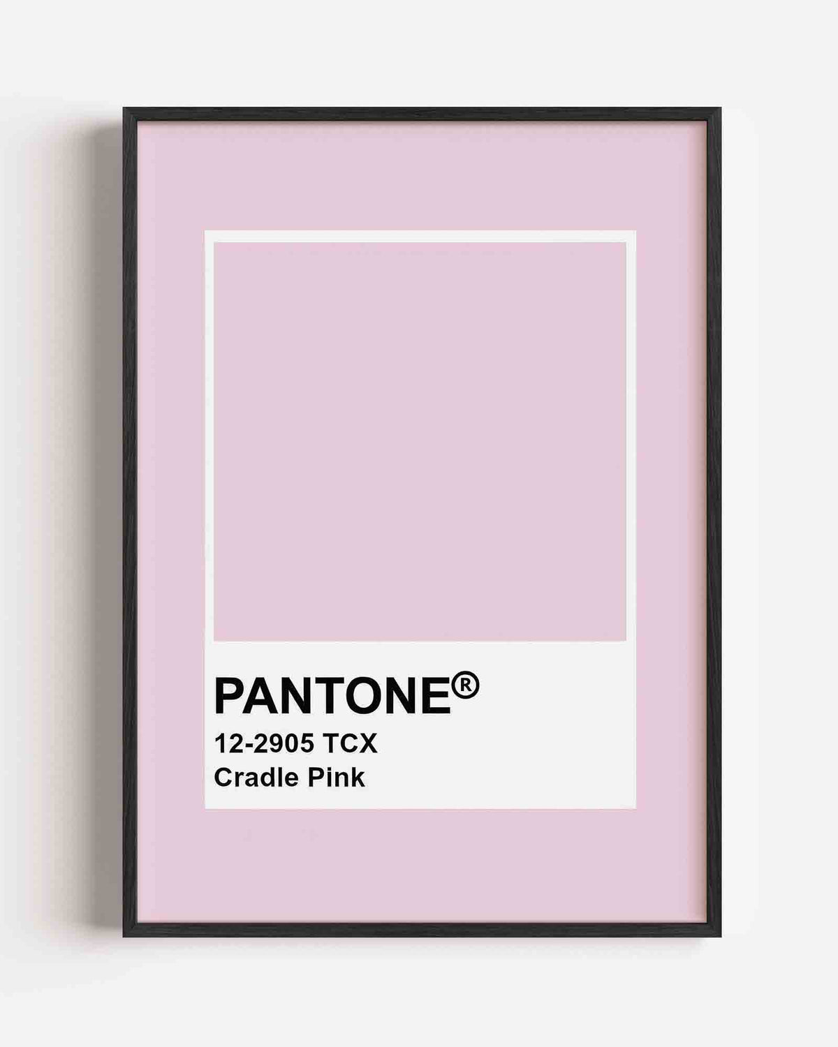 Pantone cradle pink – kleurrijke abstracte portret poster als wanddecoratie