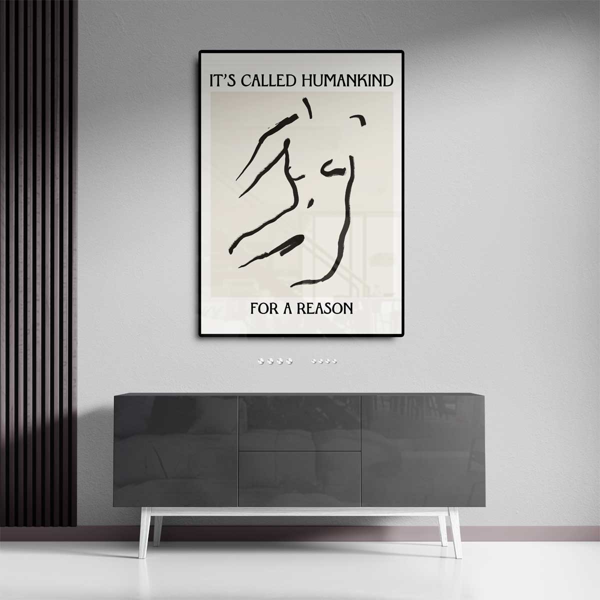 Menselijkheid in Beeld – staand kunstwerk voor modern interieur