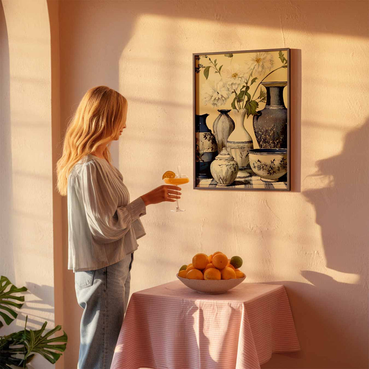 Stijlvolle Bloemvazen – keuken poster als sfeervolle staande wanddecoratie