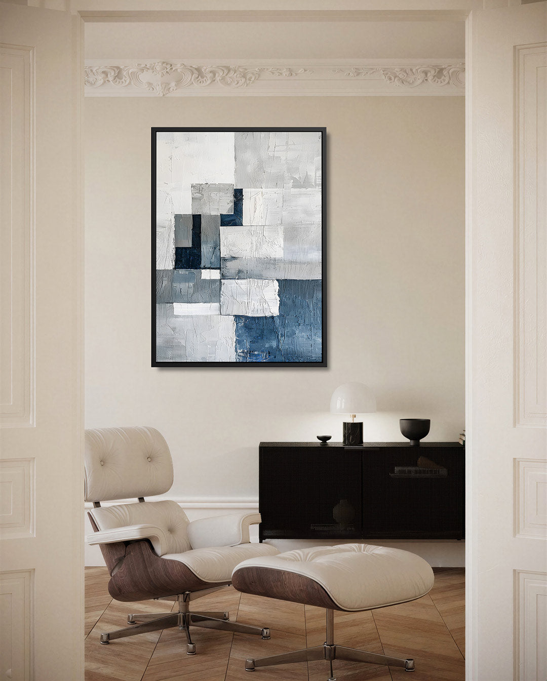 Geometrische compositie – staand wanddecoratie kunstwerk