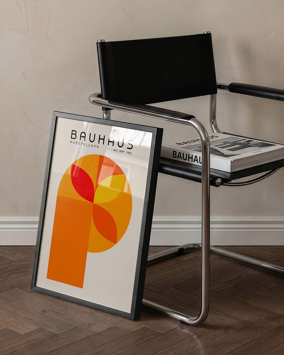 Vorm en kleur – staande Bauhaus poster voor aan de muur