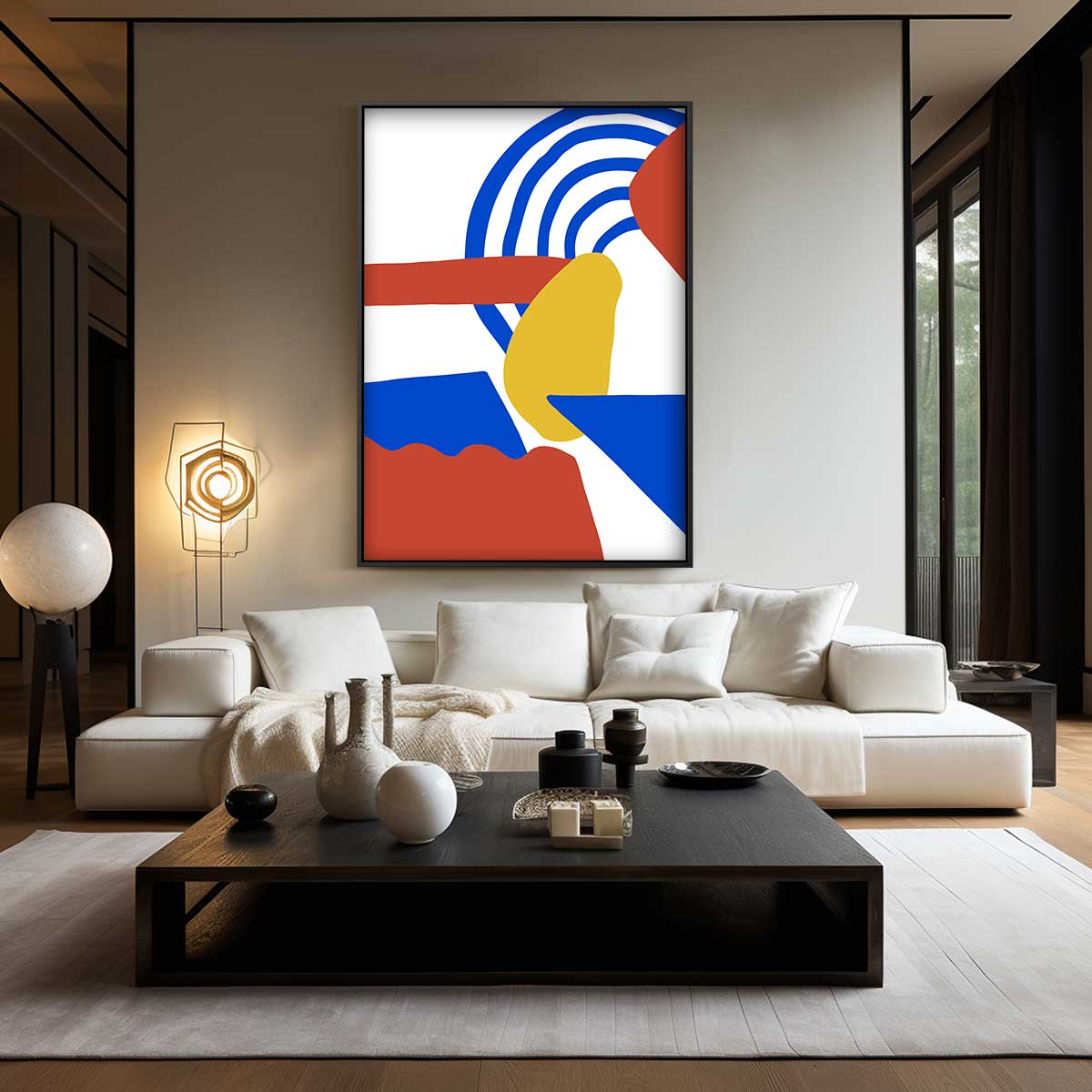 Kleurrijk Abstract Spel – modern portret kunstwerk van WallArtistic