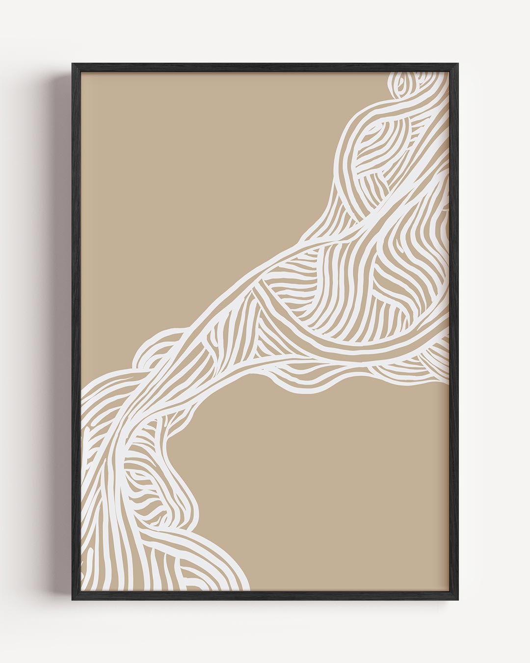 Organische Lijnen – abstracte portret poster als wanddecoratie