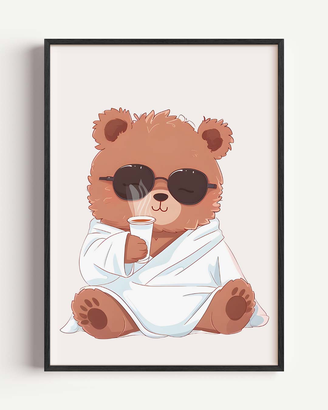 Relaxte Beer – kids portret poster als wanddecoratie
