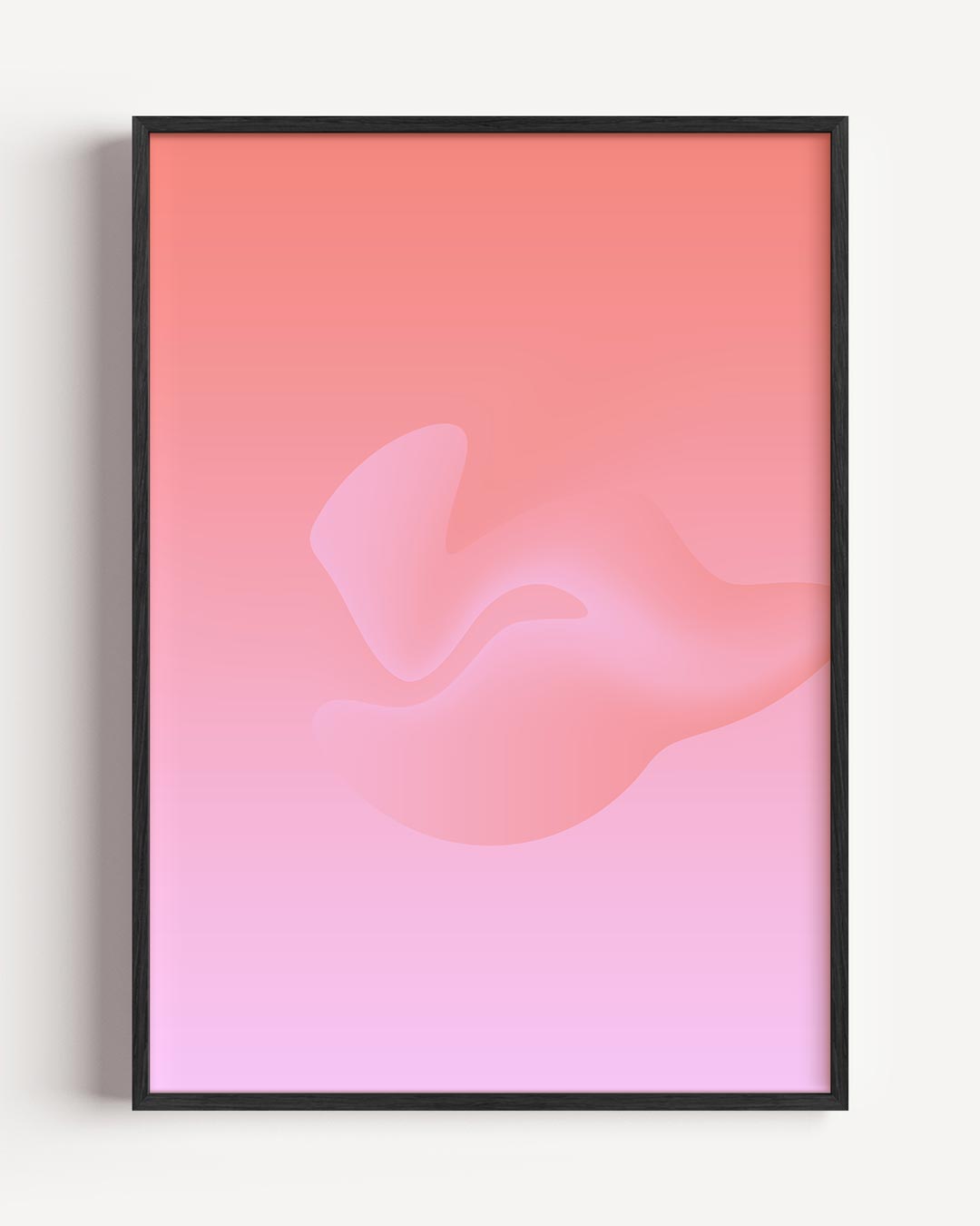 Abstracte Zachte Golven – kleurrijke abstracte portret poster als wanddecoratie