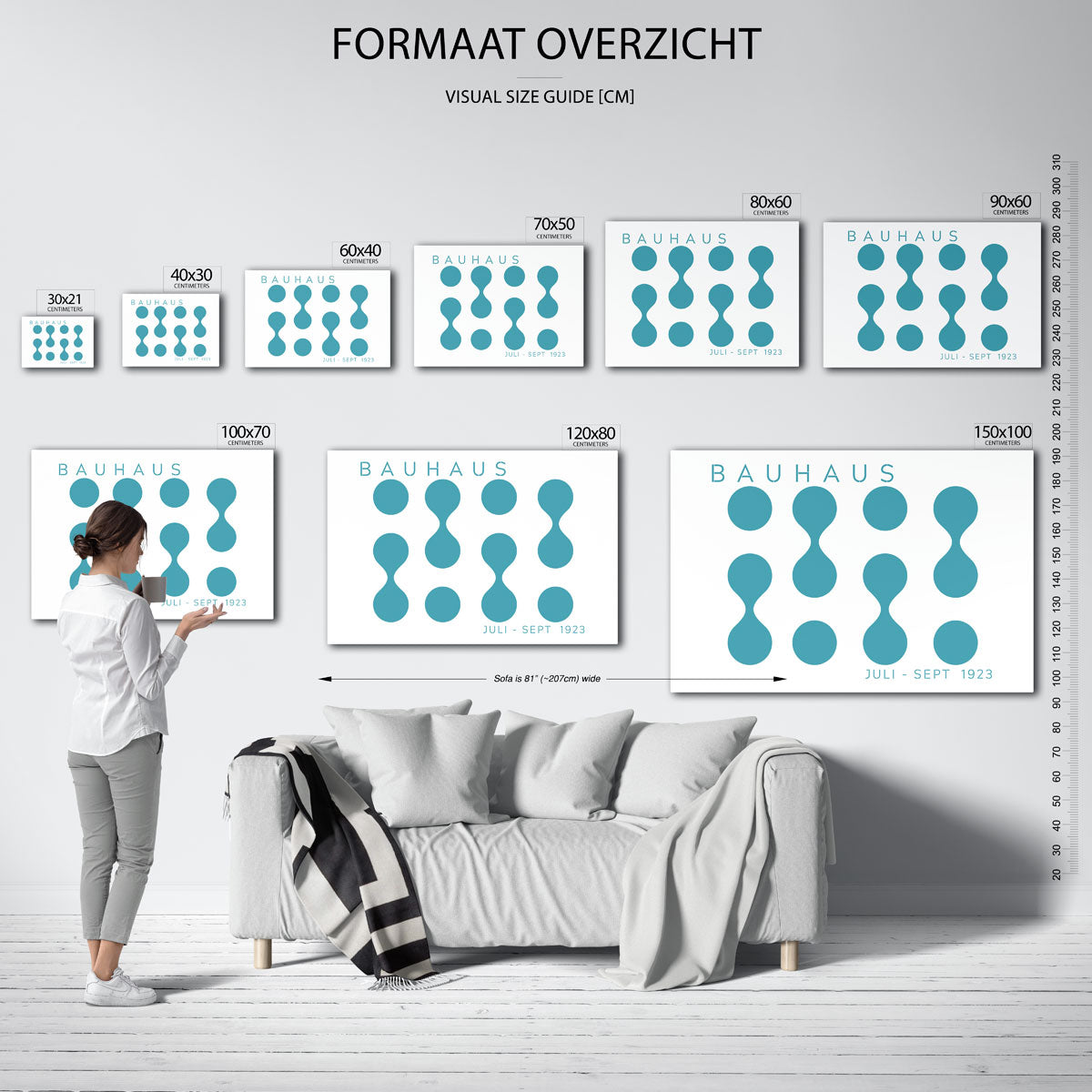 Vorm en ritme – Bauhaus poster als geometrische wanddecoratie