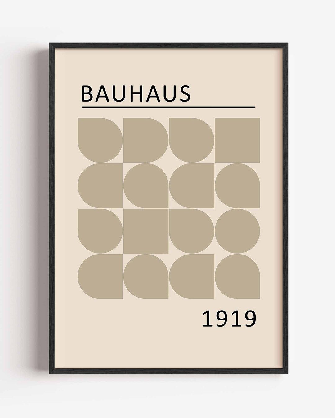 Vormritme en balans – staande Bauhaus poster als wanddecoratie