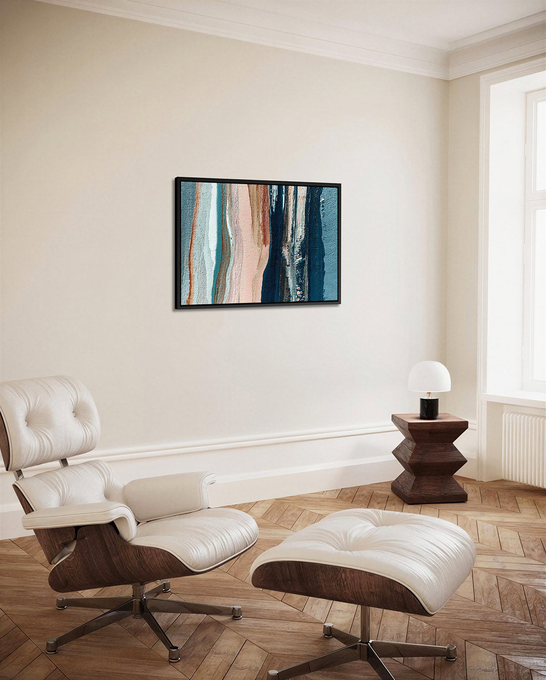 Verticale kleurenstroken – Abstract kunstwerk – alternatieve weergave van het kunstwerk