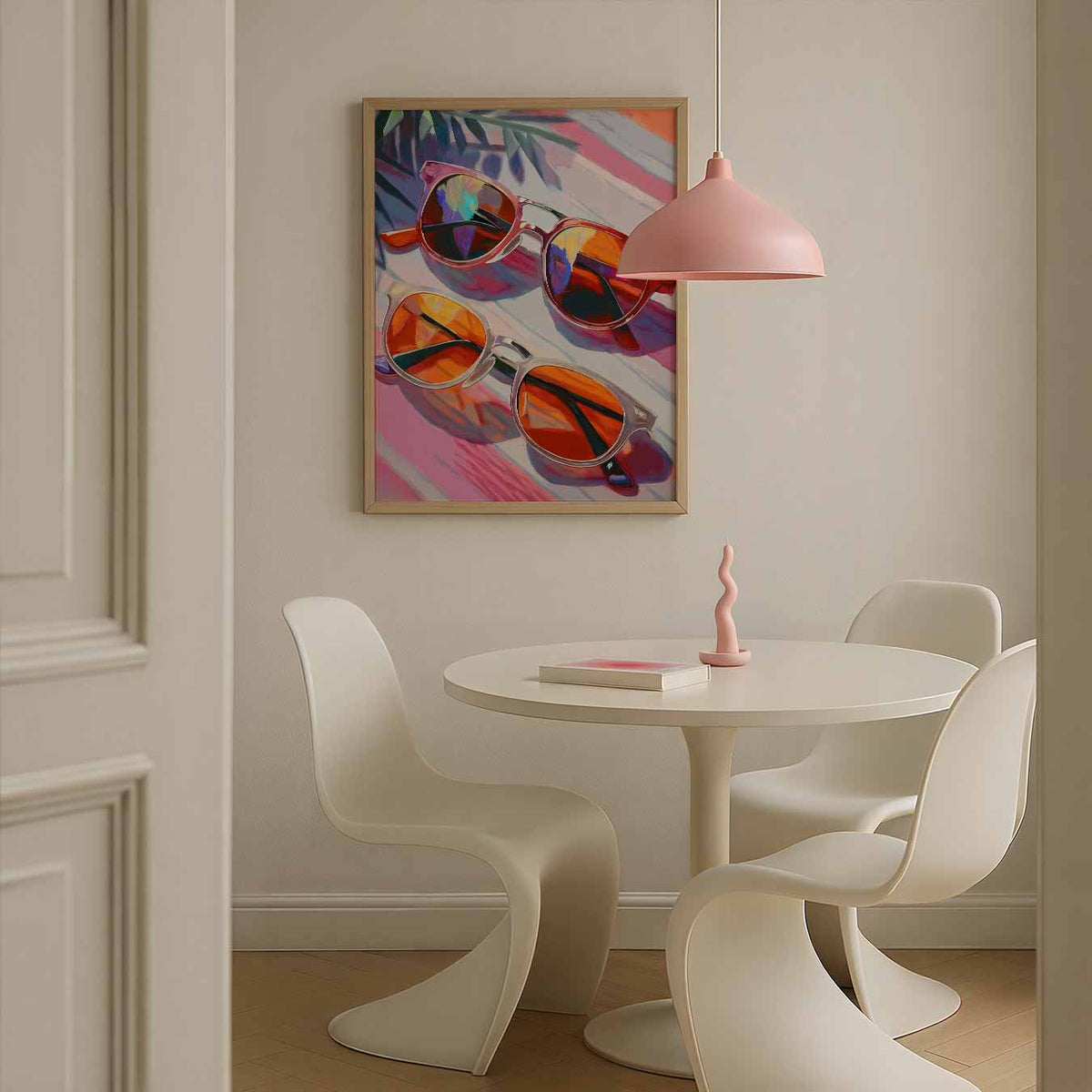 Zomerse Zonnebrillen Kunstposter – zomerse poster in staand formaat