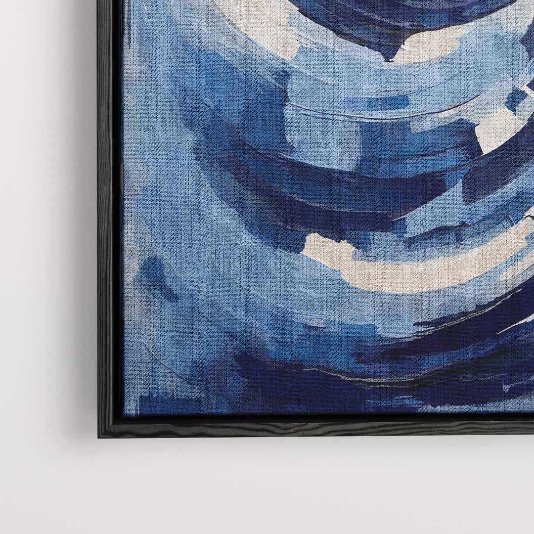 Blauwe Wirwar – dibond kunstwerk als wanddecoratie
