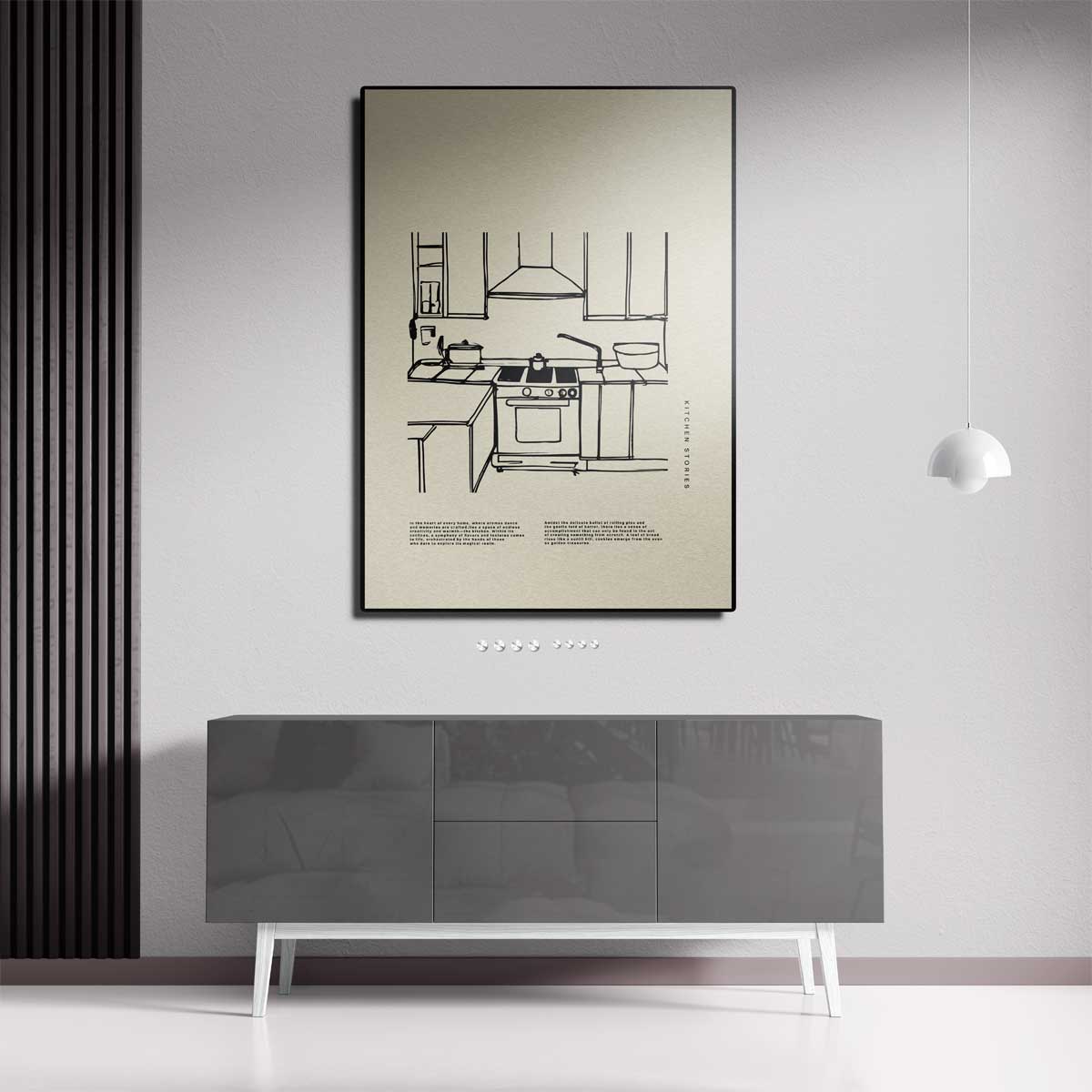 Keukenverhalen – staande wandkunst voor woonkamer of interieur