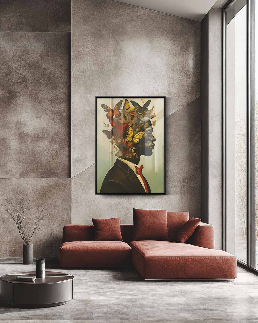 Vlinders van Vrijheid – staande wandkunst voor woonkamer of interieur