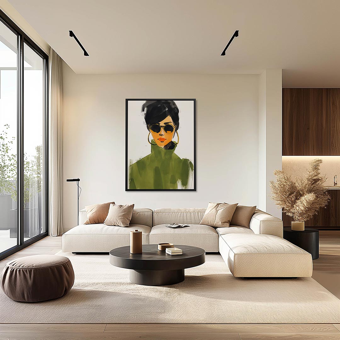 Stijlvolle vrouw – staand wanddecoratie kunstwerk