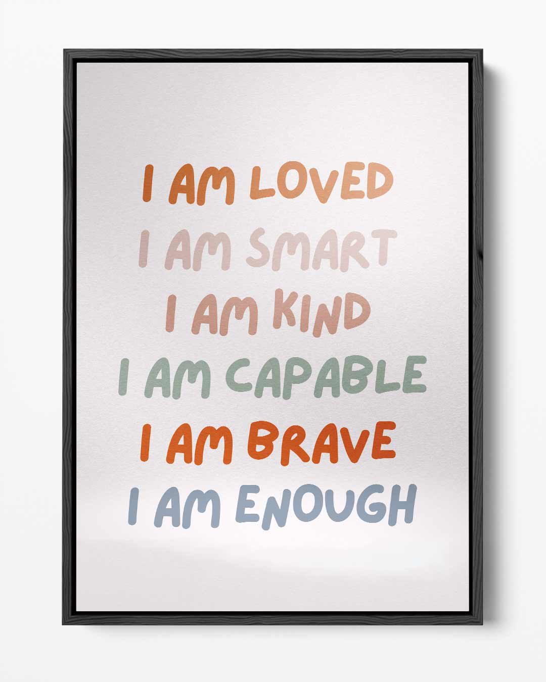 Inspirerende Affirmatieposter – portret kunstwerk als wanddecoratie