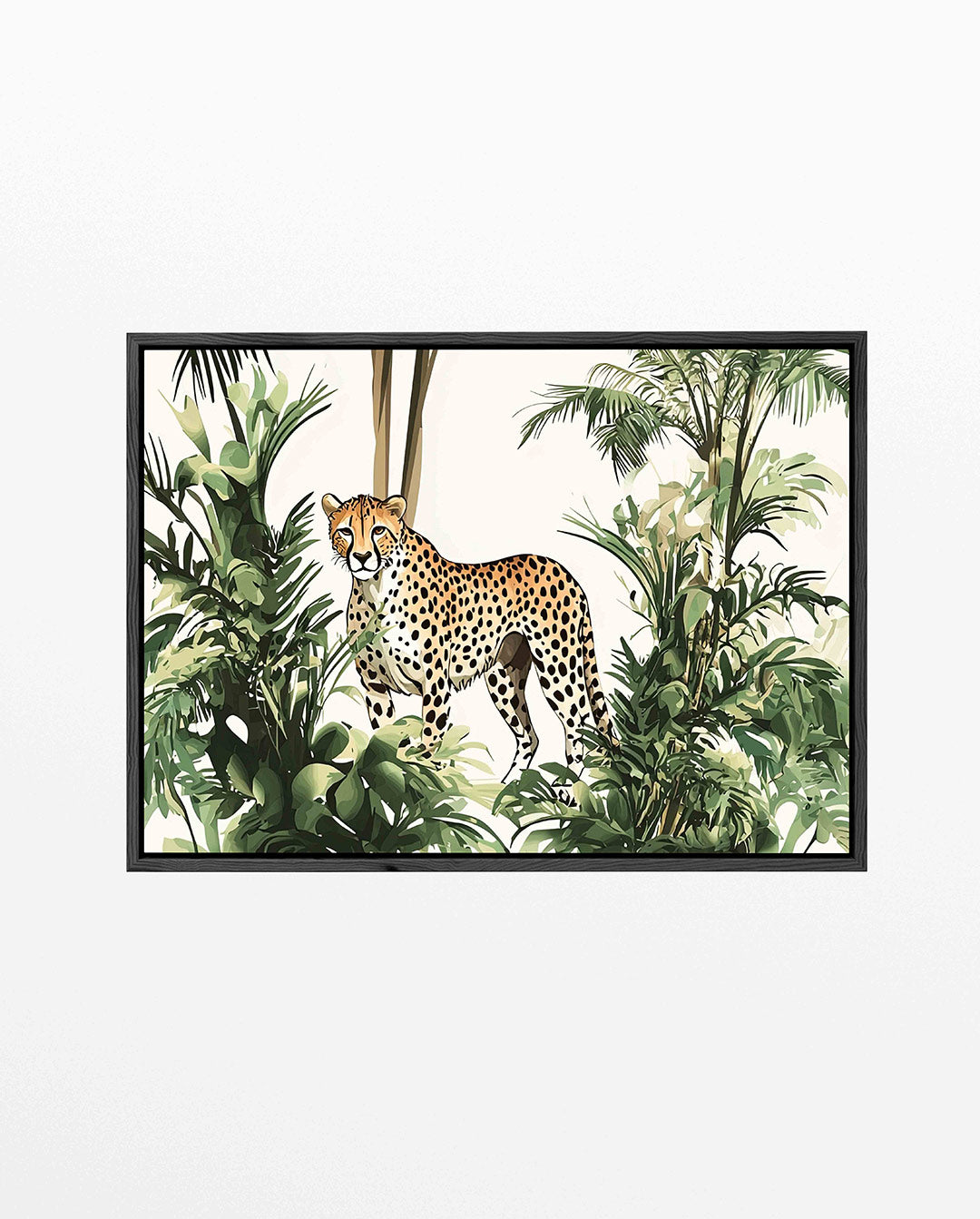 Luipaard in jungle – liggend jungle kunstwerk