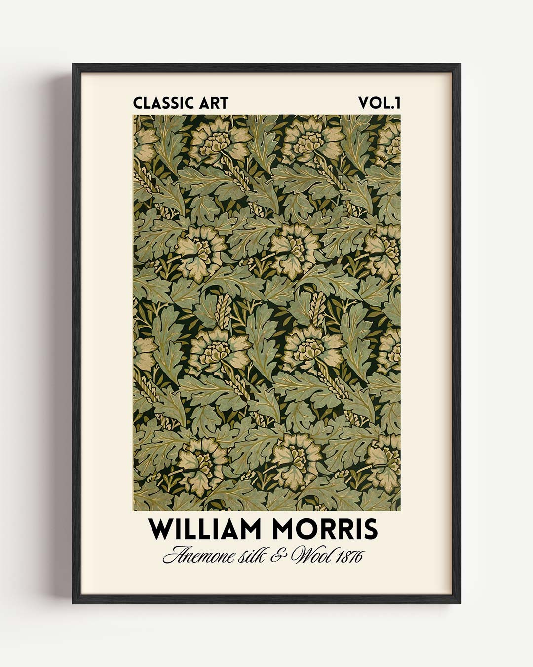 William Morris Anemone Silk & Wool 1876 – William Morris portret poster als wanddecoratie