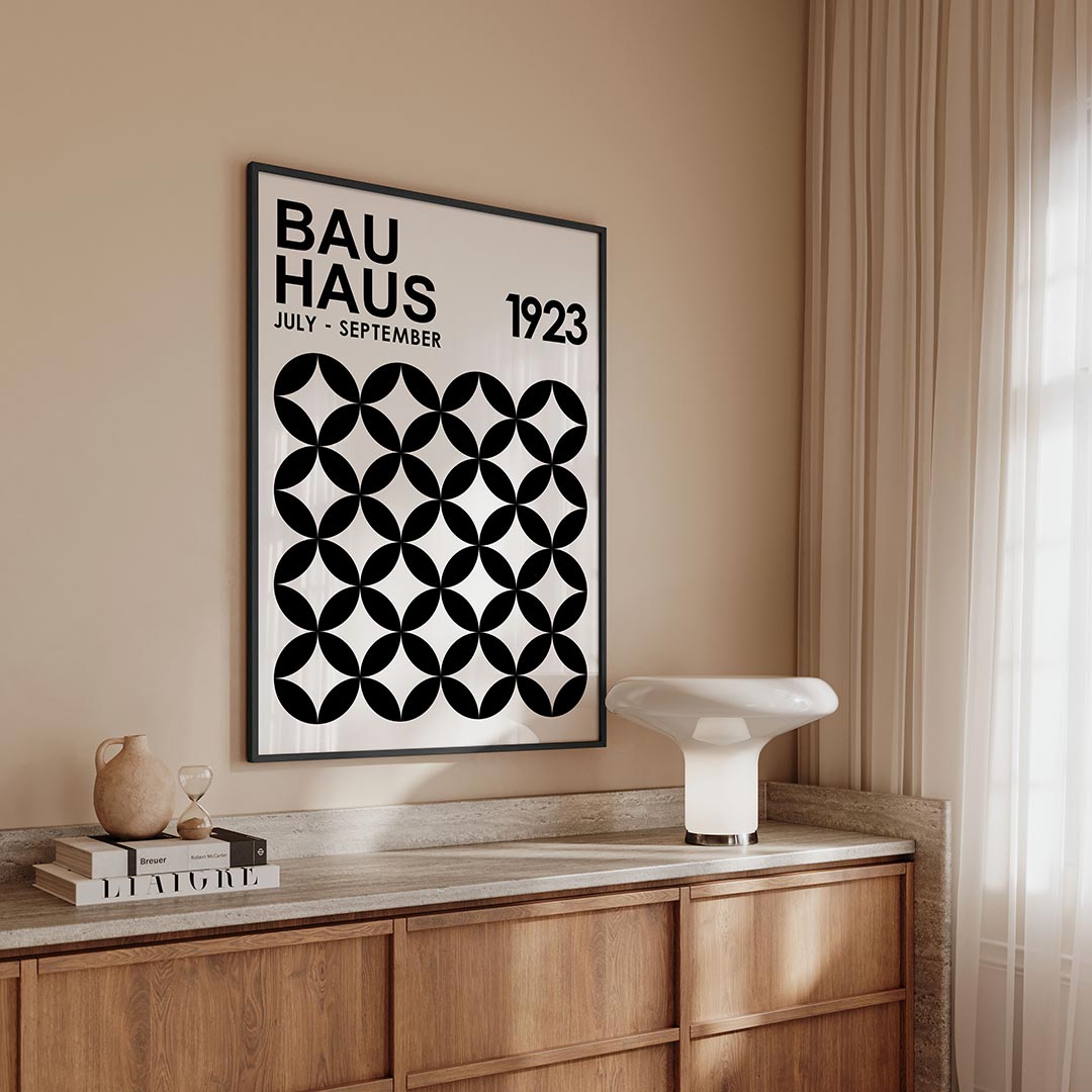  – geometrische Bauhaus poster in staand formaat