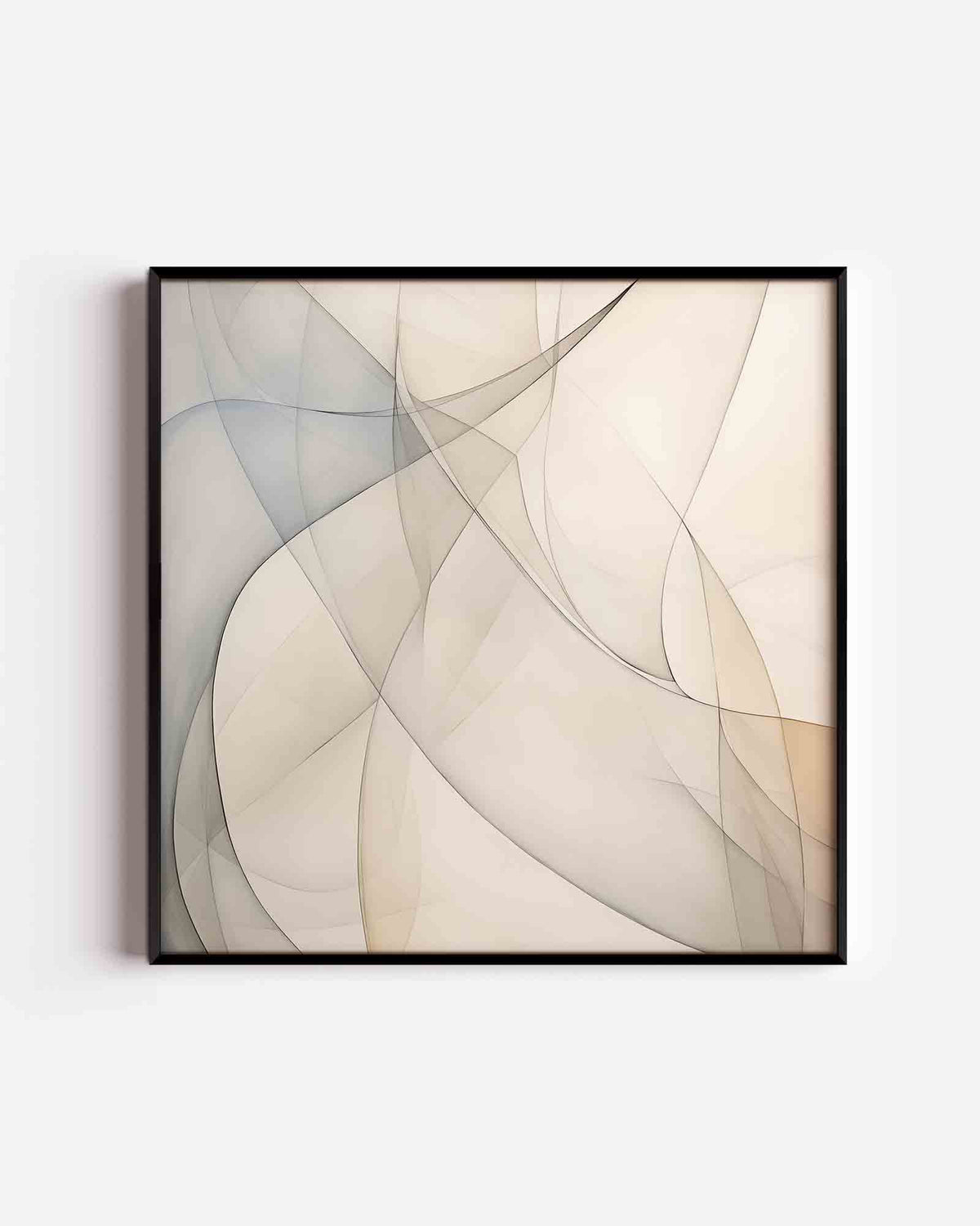 Abstracte lijnen – vierkante poster met kleur en vormen als wanddecoratie