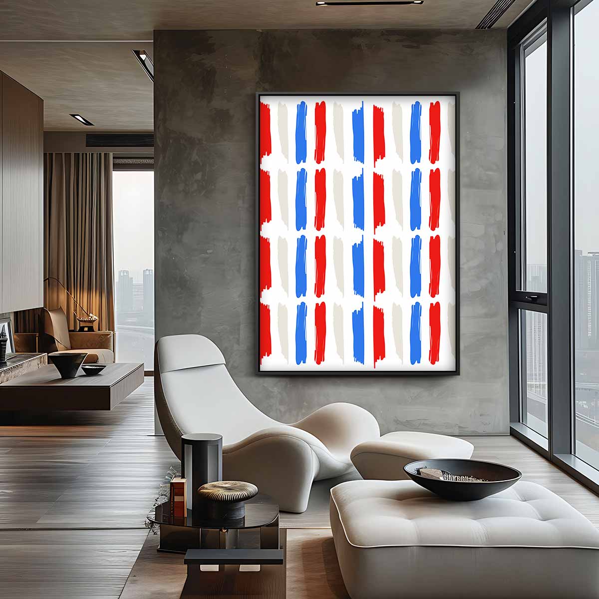Kleurrijke Strepen – canvas wanddecoratie in portret formaat