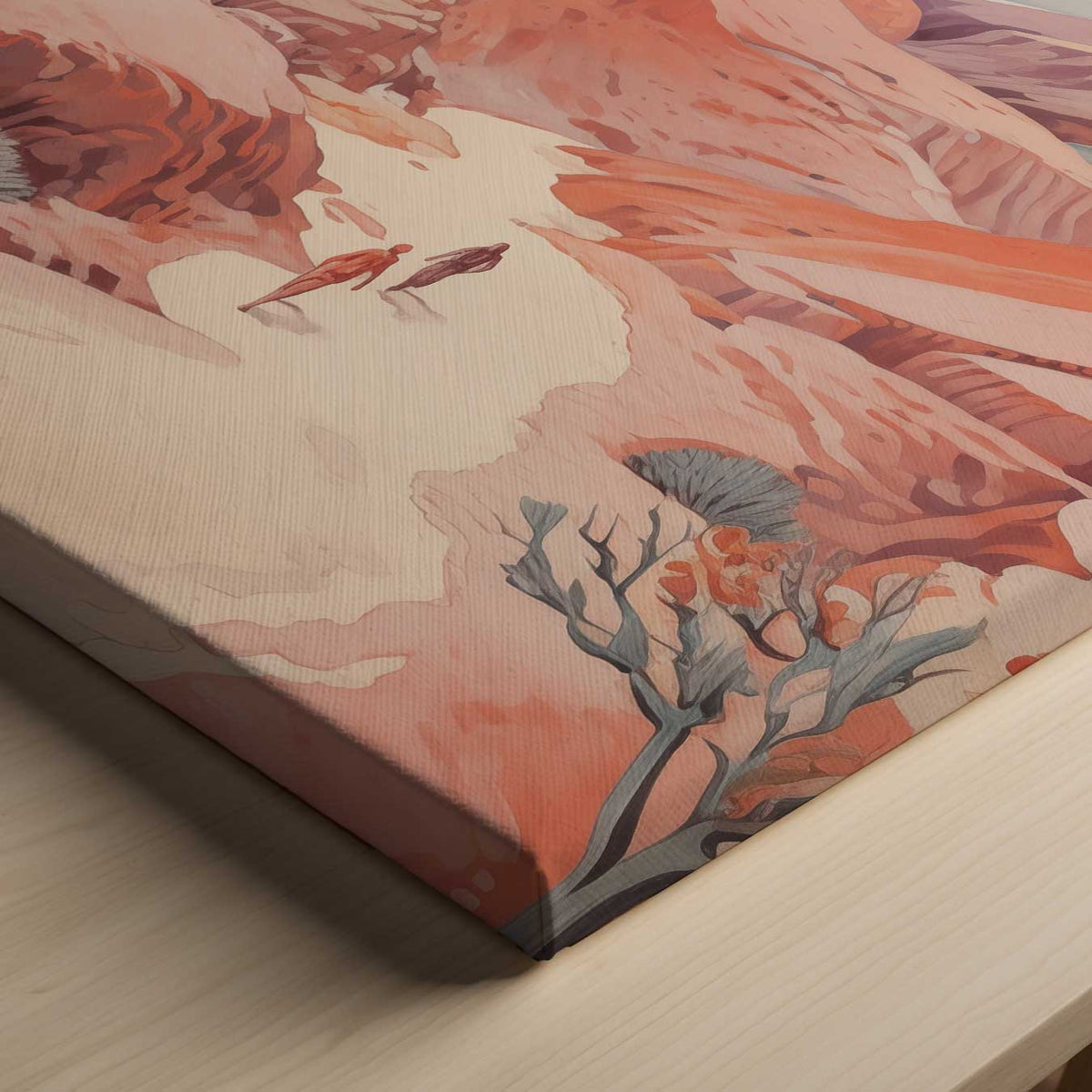 Wandeling door de Canyon – canvas kunstwerk als wanddecoratie
