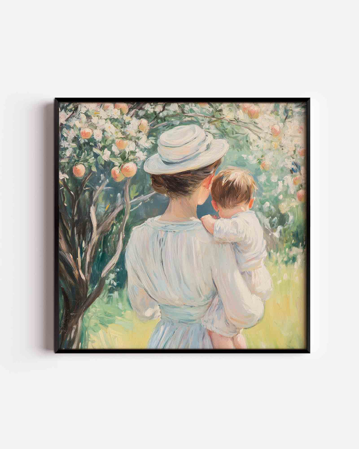 Moeder en kind – vierkante kinderposter als wanddecoratie