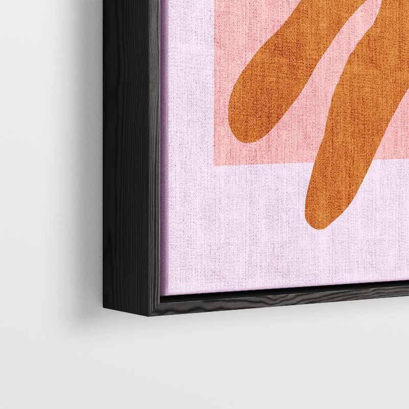 Abstracte Terracotta Vormen – dibond wanddecoratie in staand formaat