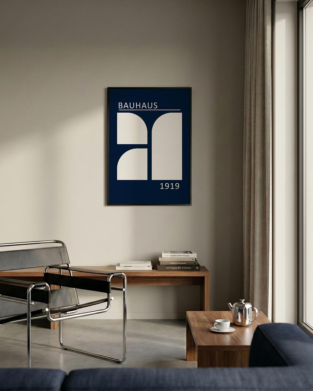 Vorm en balans – staande Bauhaus poster voor aan de muur