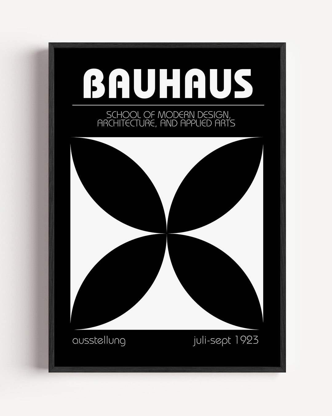 Vorm en balans – staande Bauhaus poster als wanddecoratie
