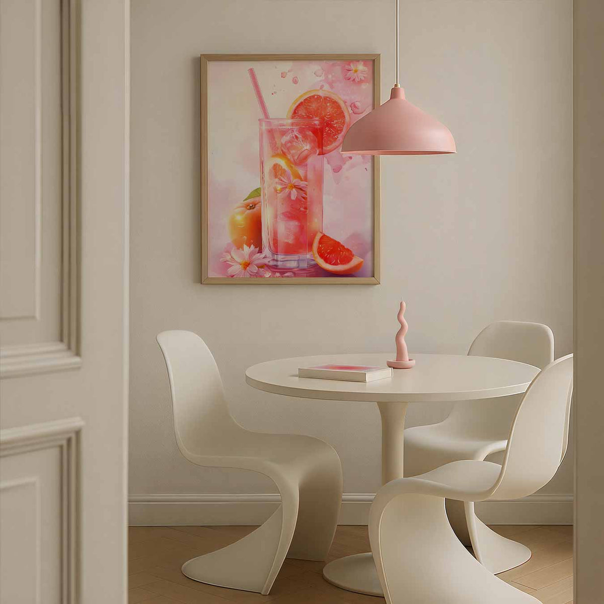 Zomerse Grapefruit Verfrissing – Streetart wandkunst als portret poster