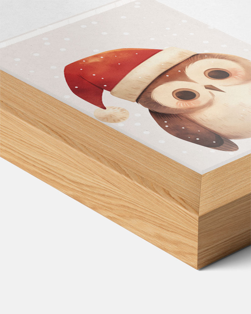 Winterse Uilenposter – kids poster als vrolijke staande wanddecoratie