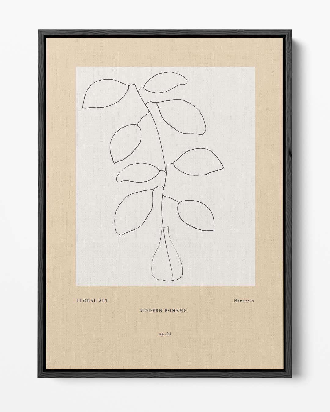 Moderne Boho Bloemen – portret kunstwerk als wanddecoratie