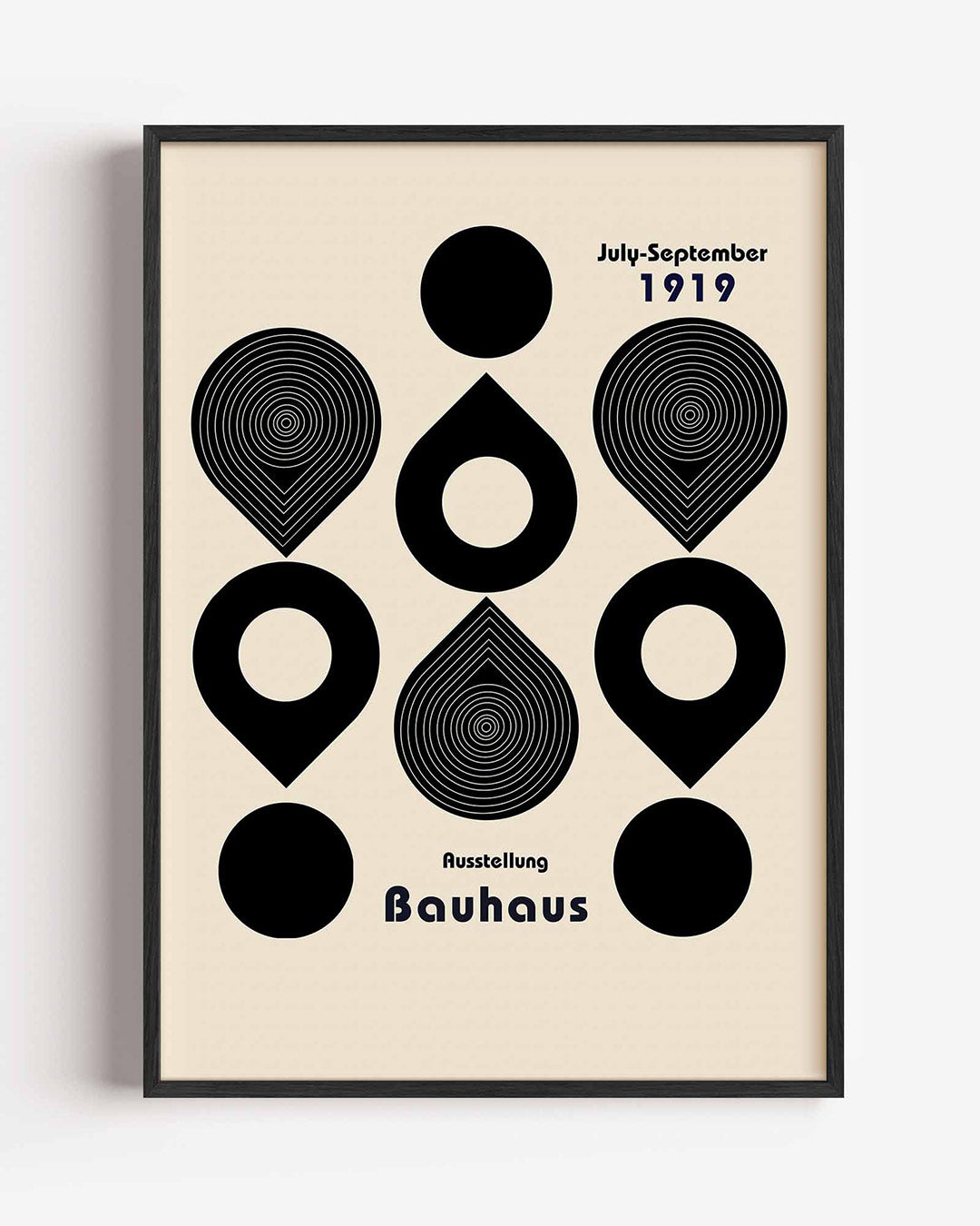 Vormen en vlaken – staande Bauhaus poster als wanddecoratie
