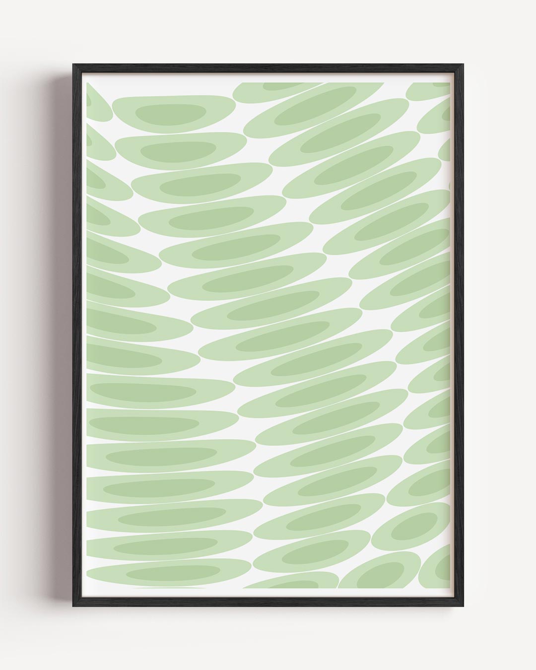 Vrolijke Groene Patroonposter – moderne portret poster als wanddecoratie
