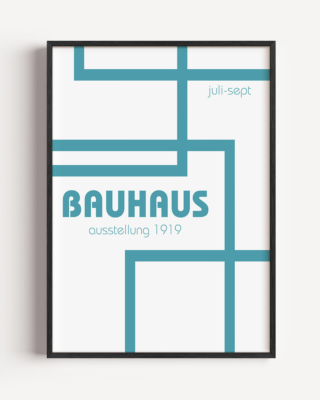 Lijnen en vlaken – staande Bauhaus poster als wanddecoratie