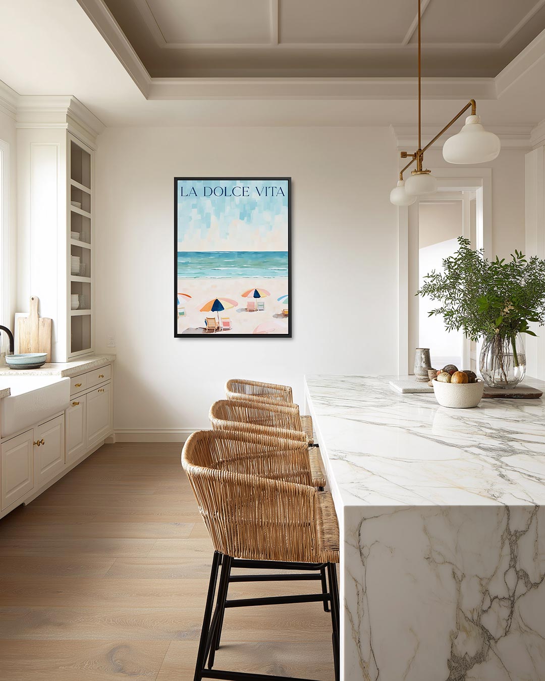 Zomerse stranddag – staand wanddecoratie kunstwerk