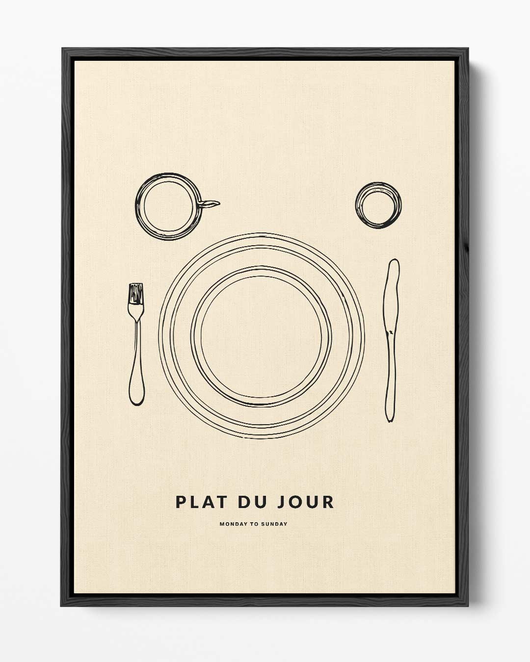 Plat du Jour Poster – portret kunstwerk als wanddecoratie