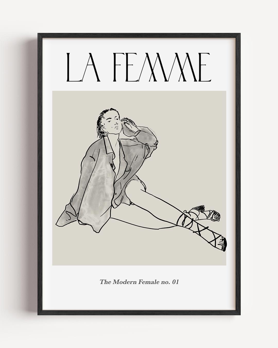 La Femme Stijlvolle – vrouwelijk portret poster als wanddecoratie