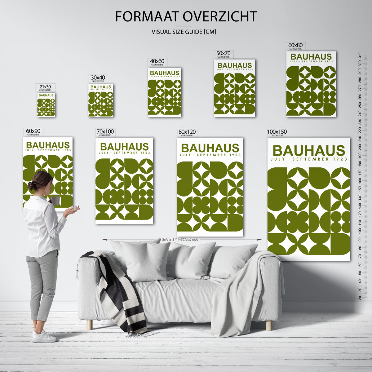 Vormen en vlakken – Bauhaus poster als moderne geometrische wanddecoratie