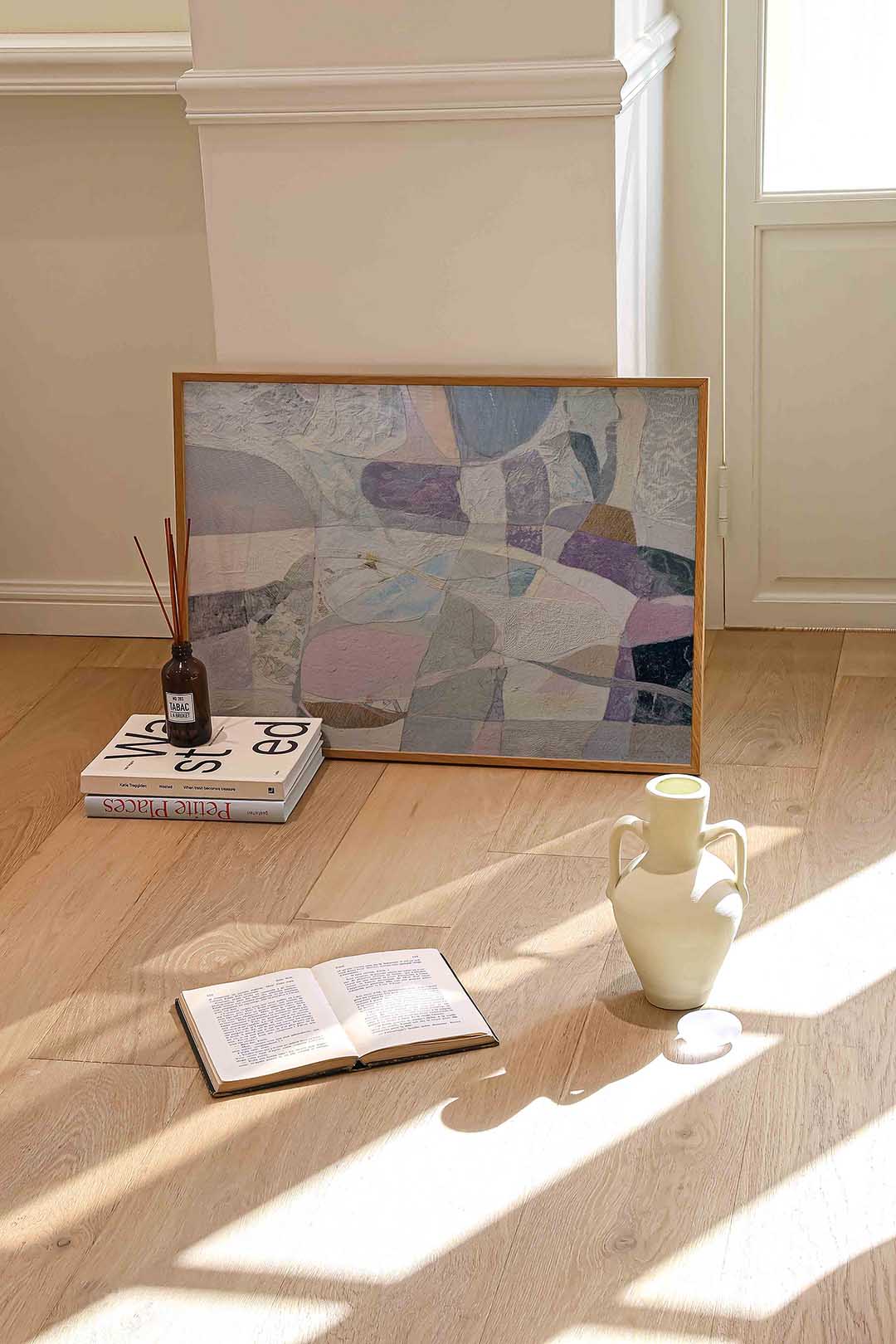 Abstracte vormen – liggende abstracte wanddecoratie van WallArtistic