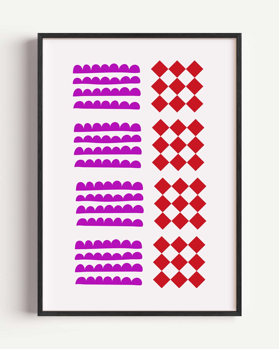 Kleurrijke Grafische Vibes – kleurrijke abstracte portret poster als wanddecoratie