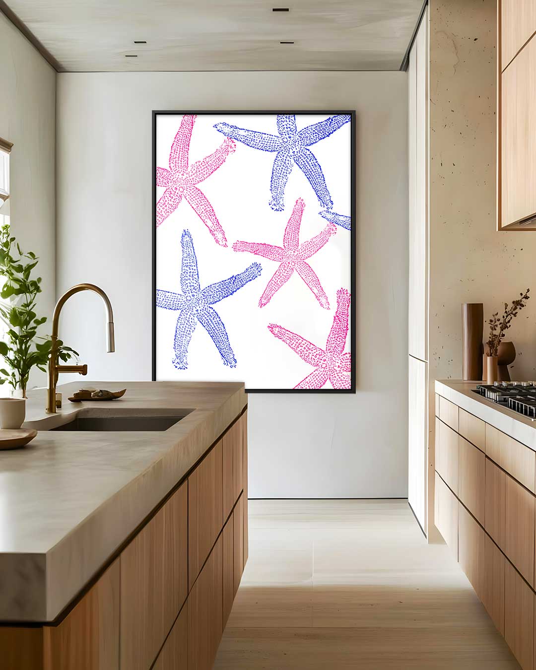Zeesterrenfeest – staand kunstwerk voor modern interieur