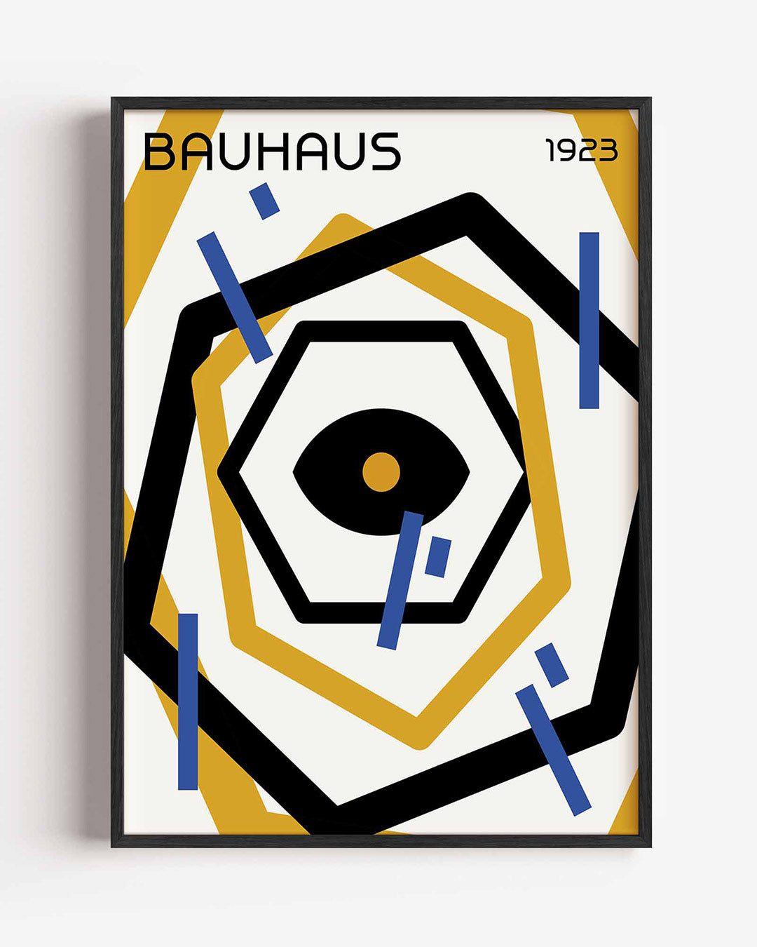 Vorm en kleur – staande Bauhaus poster als wanddecoratie