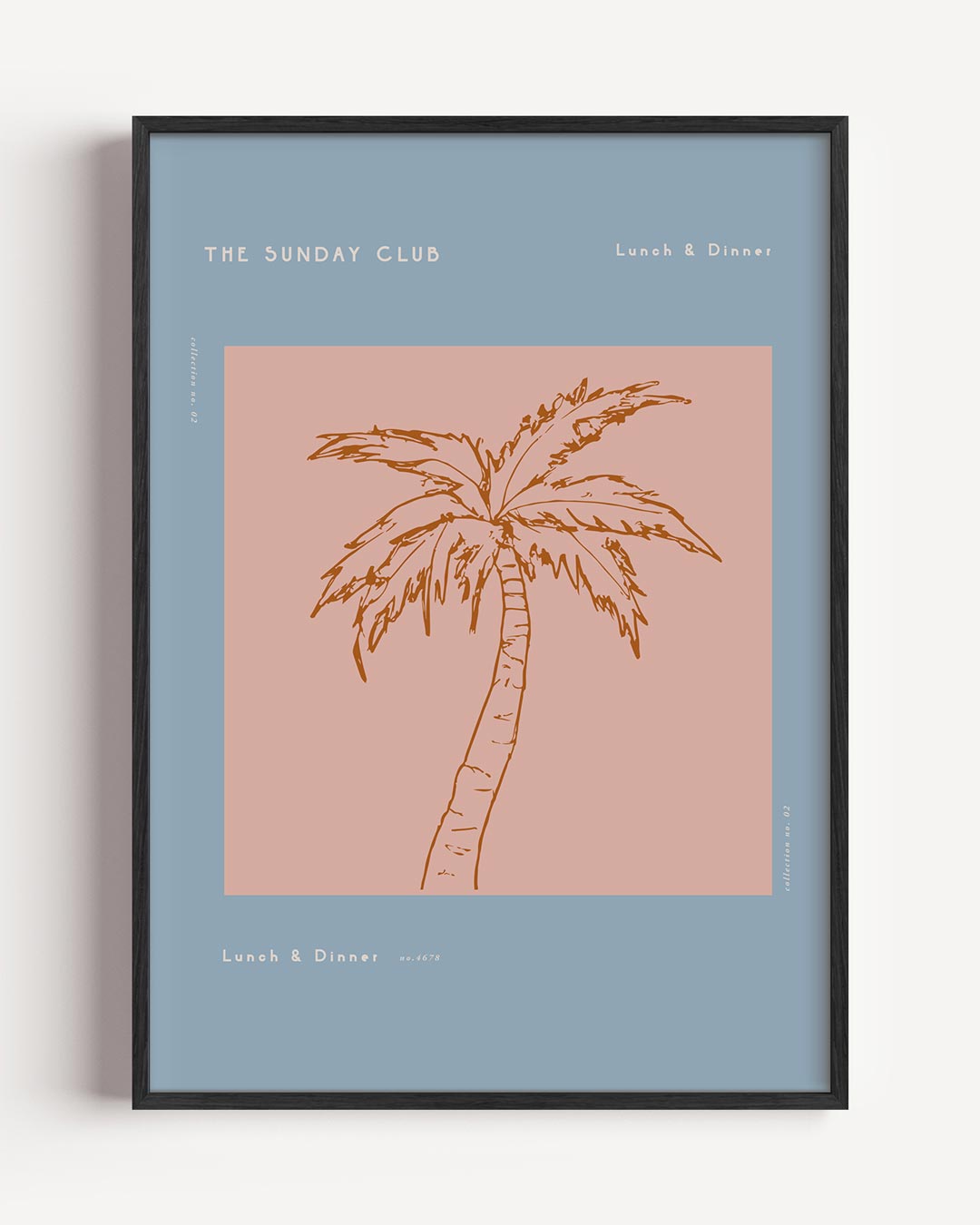 Palmboom Poster - The Sunday Club – College Club portret poster als wanddecoratie